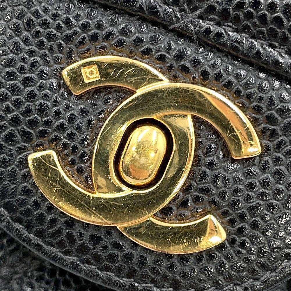 CHANEL Matelasse Double Flap ChainShoulder BlackA01112 Caviar Leather