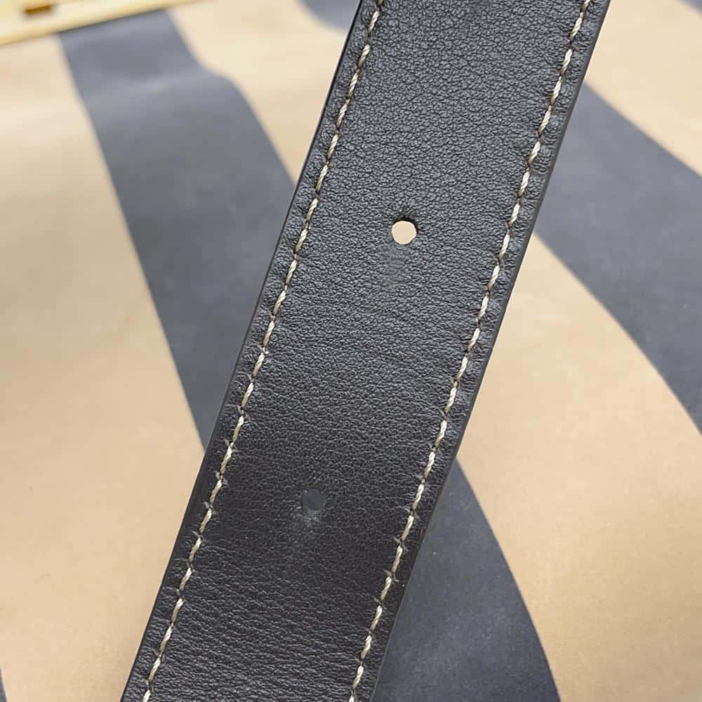 FENDI Pecan Peekaboo Black/Brown8BN290 Nubuck Leather Size Medium