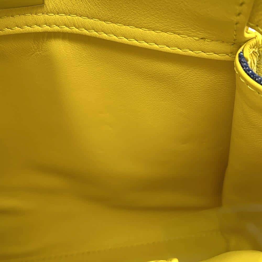 FENDI Peekaboo Iconic Yellow8BN316 Leather Denim Size Mini