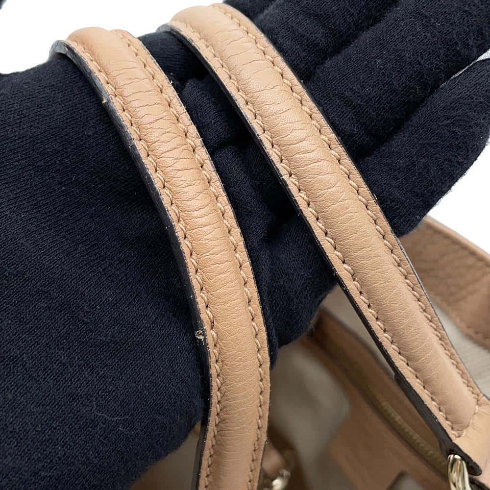 GUCCI Soho 2wayBag Natural/Jasmin Flower336751 Canvas Leather