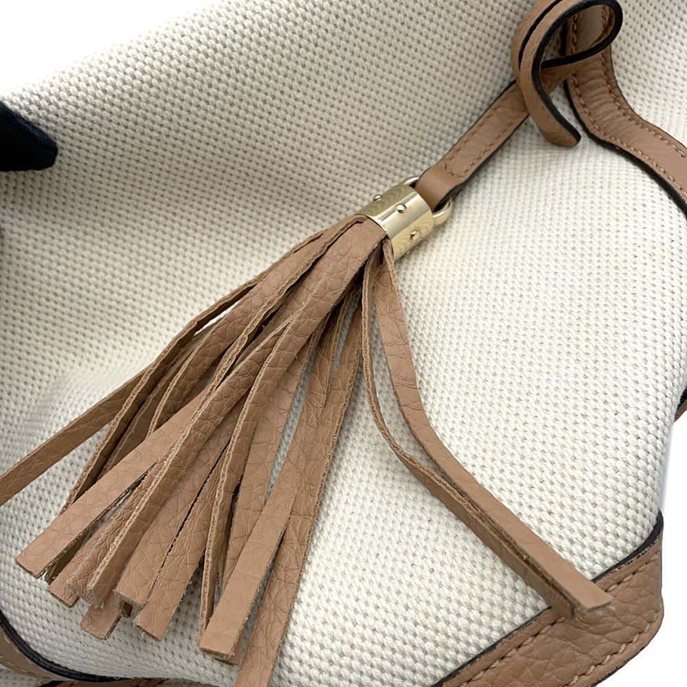 GUCCI Soho 2wayBag Natural/Jasmin Flower336751 Canvas Leather