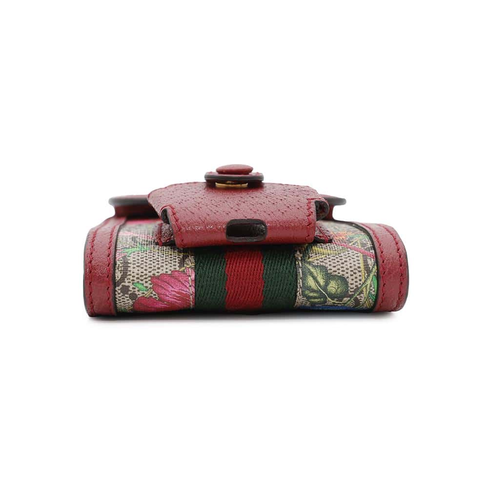 GUCCI GGFlora Crossbody Phone Case Red598665 PVC Leather