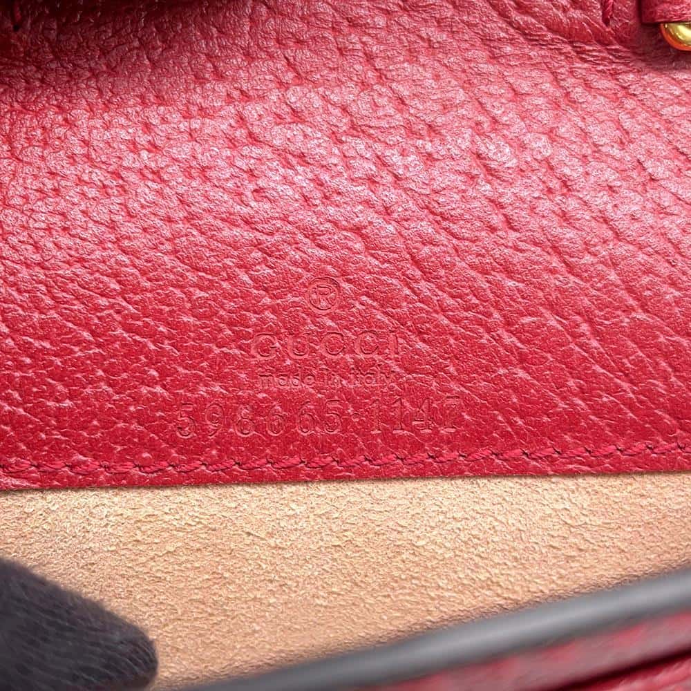 GUCCI GGFlora Crossbody Phone Case Red598665 PVC Leather