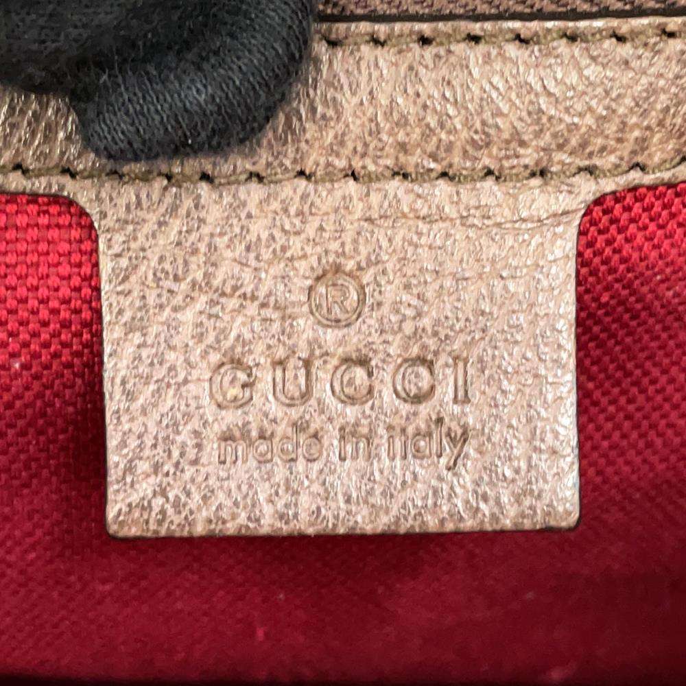 GUCCI GG Supreme Detailed Tote Bag Beige/Brown643814 PVC Leather