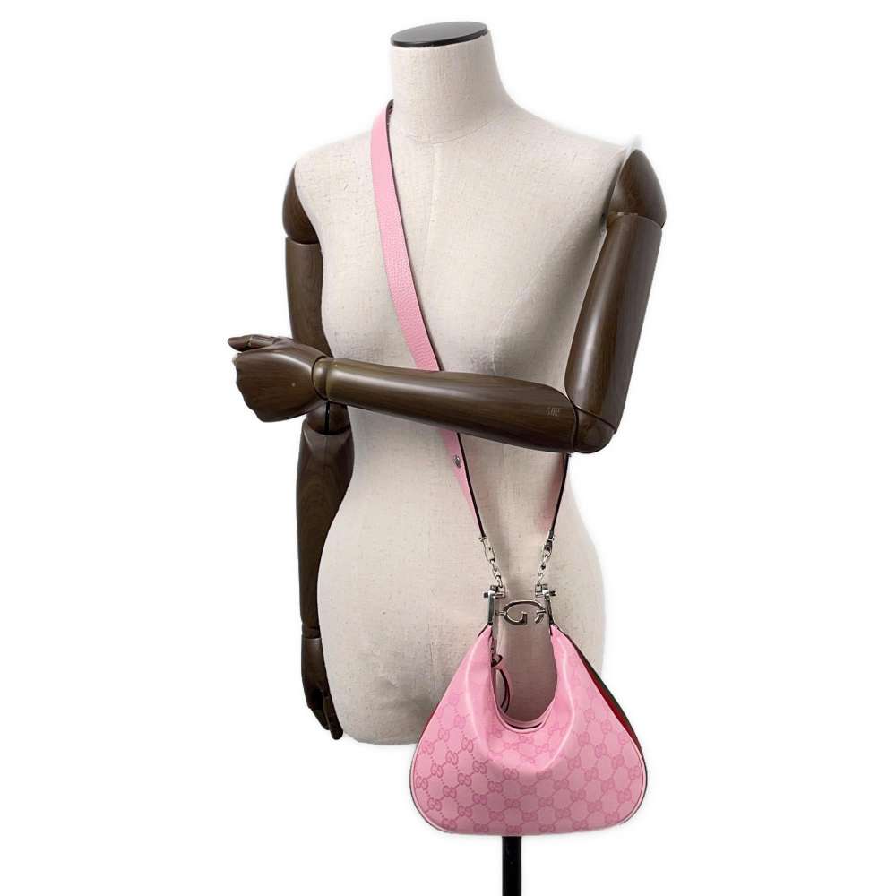 GUCCI Attaché Shoulder Bag Pink699409 PVC Canvas