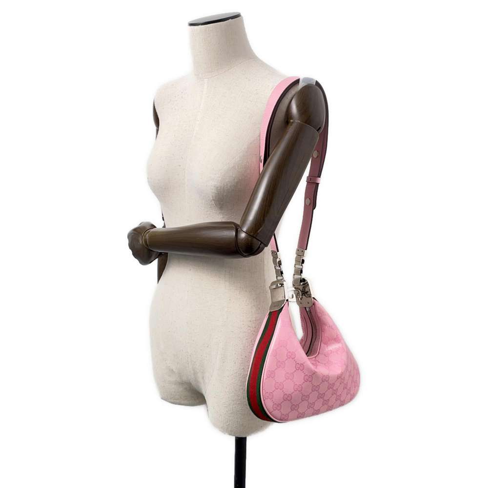 GUCCI Attaché Shoulder Bag Pink699409 PVC Canvas