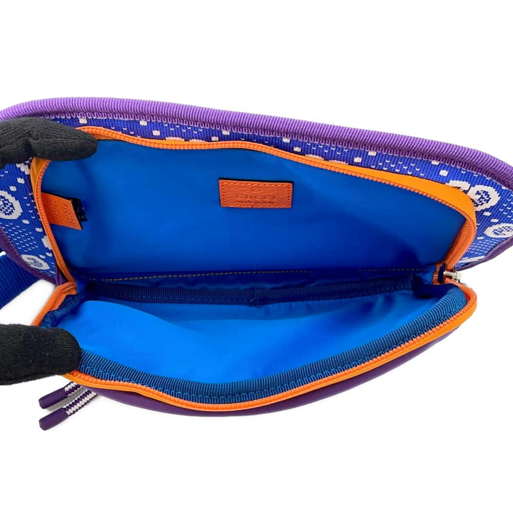 GUCCI GGNylon Belt Bag Purple/Blue/Orange752102 Nylon Rubber