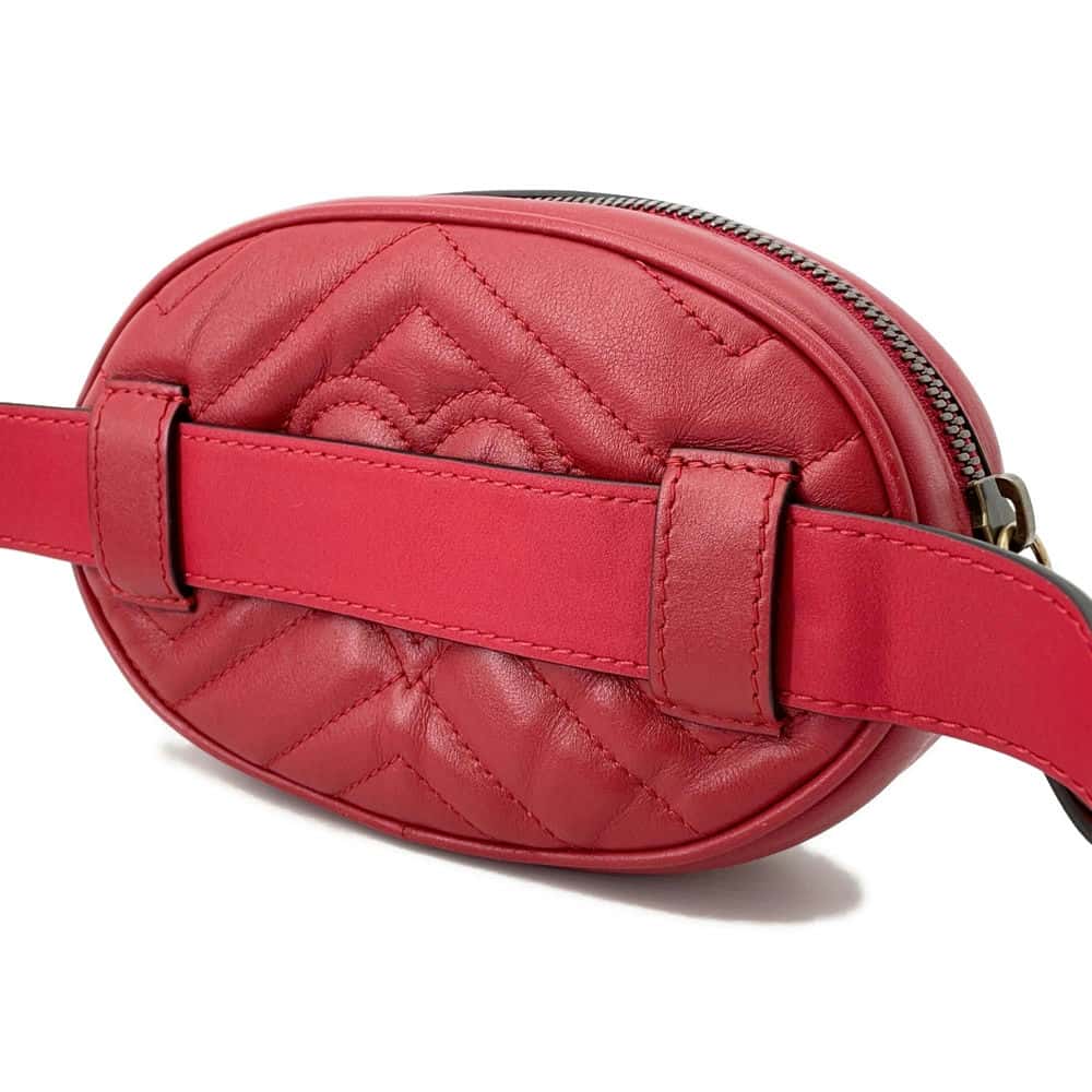 GUCCI GG Marmont belt bag Red476434 Leather Size 85
