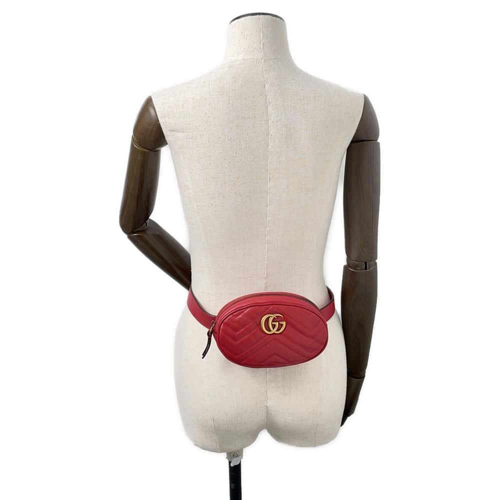 GUCCI GG Marmont belt bag Red476434 Leather Size 85