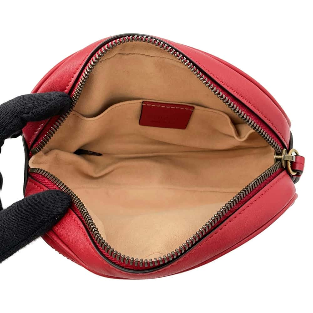 GUCCI GG Marmont belt bag Red476434 Leather Size 85
