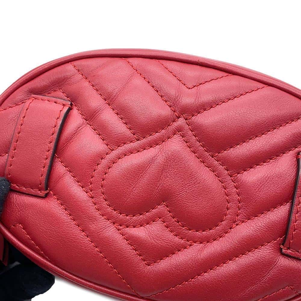 GUCCI GG Marmont belt bag Red476434 Leather Size 85