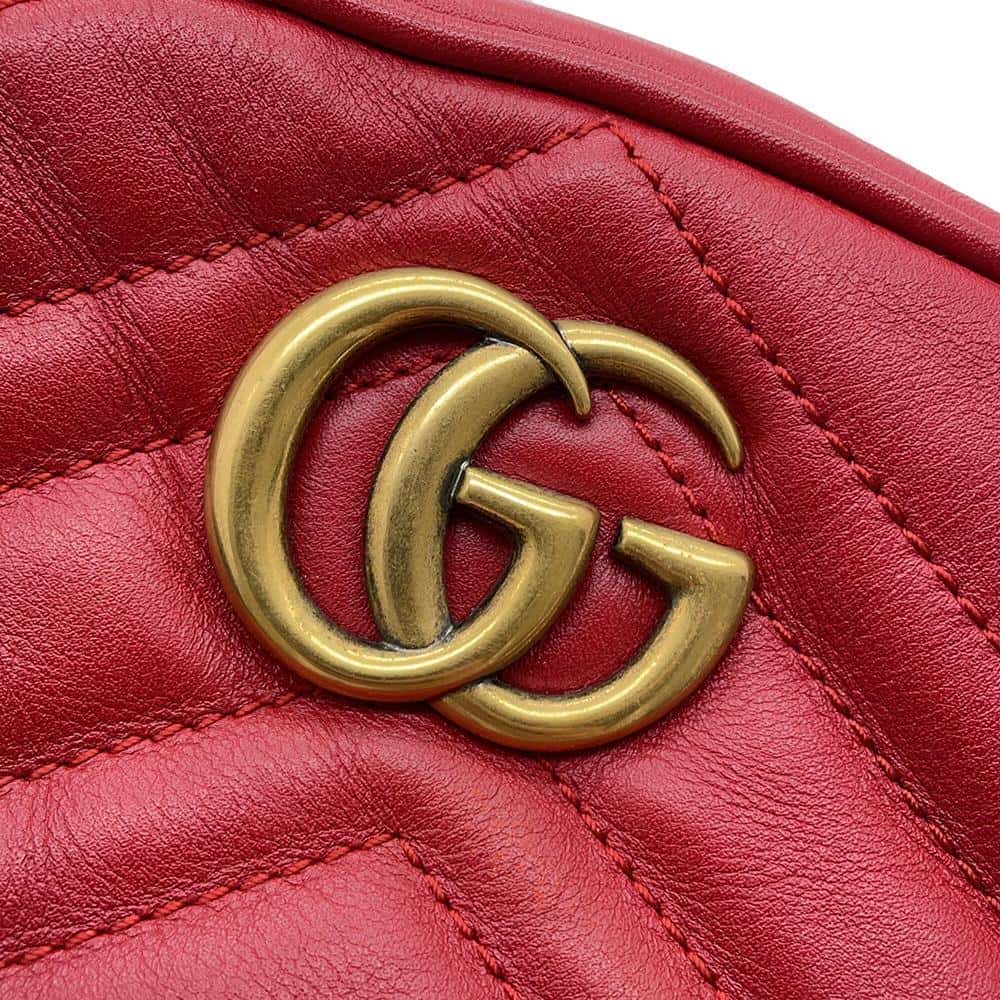 GUCCI GG Marmont belt bag Red476434 Leather Size 85