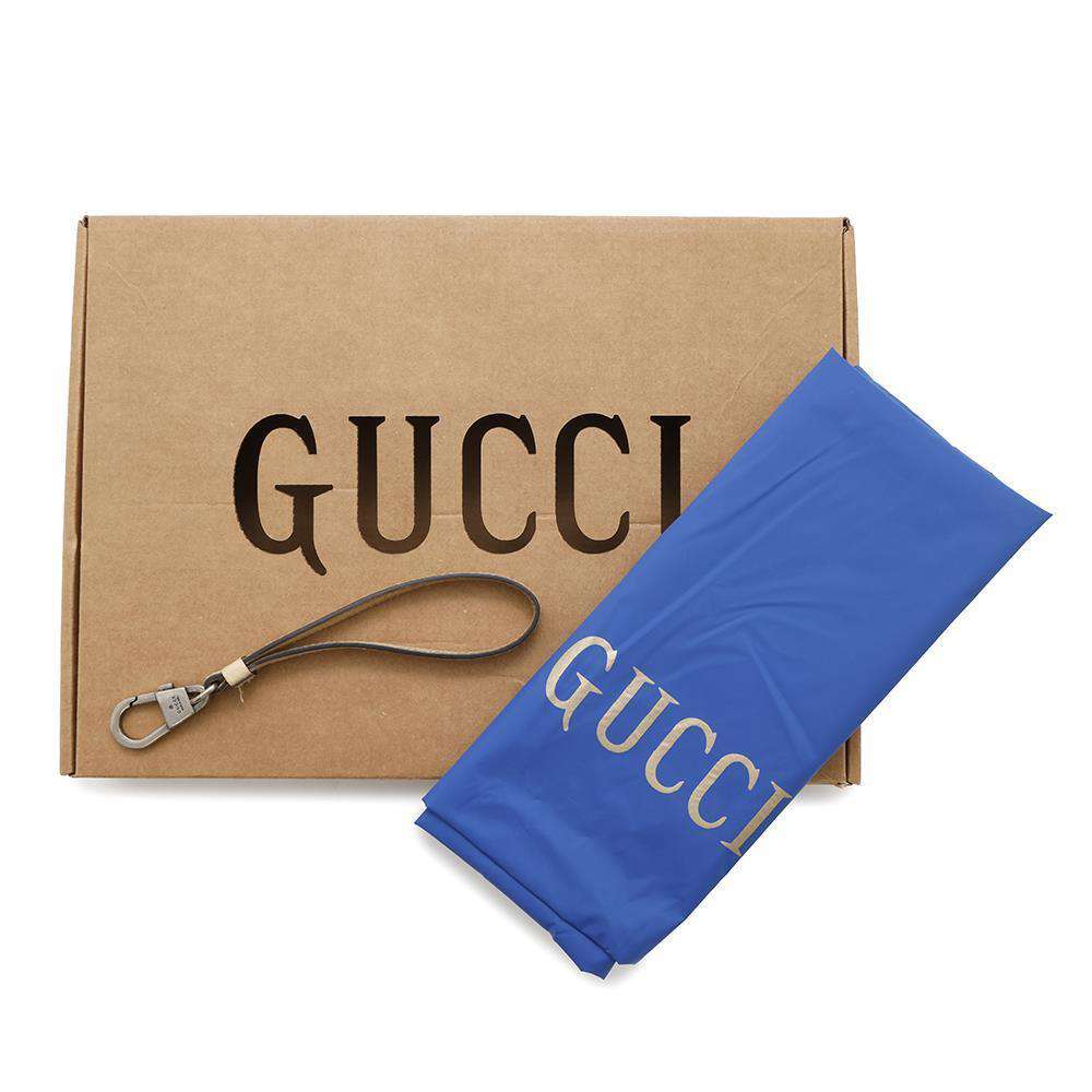 GUCCI Off the Grid Clutch Bag Blue/Ivory625598 Nylon Leather