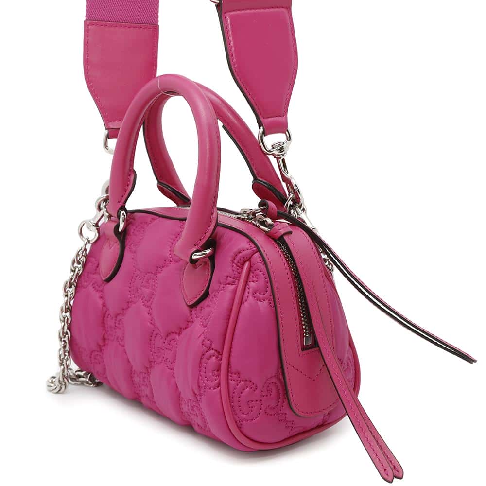 GUCCI GGMatelasse 2WAY Mini Travel Bag Pink702251 Nylon Leather