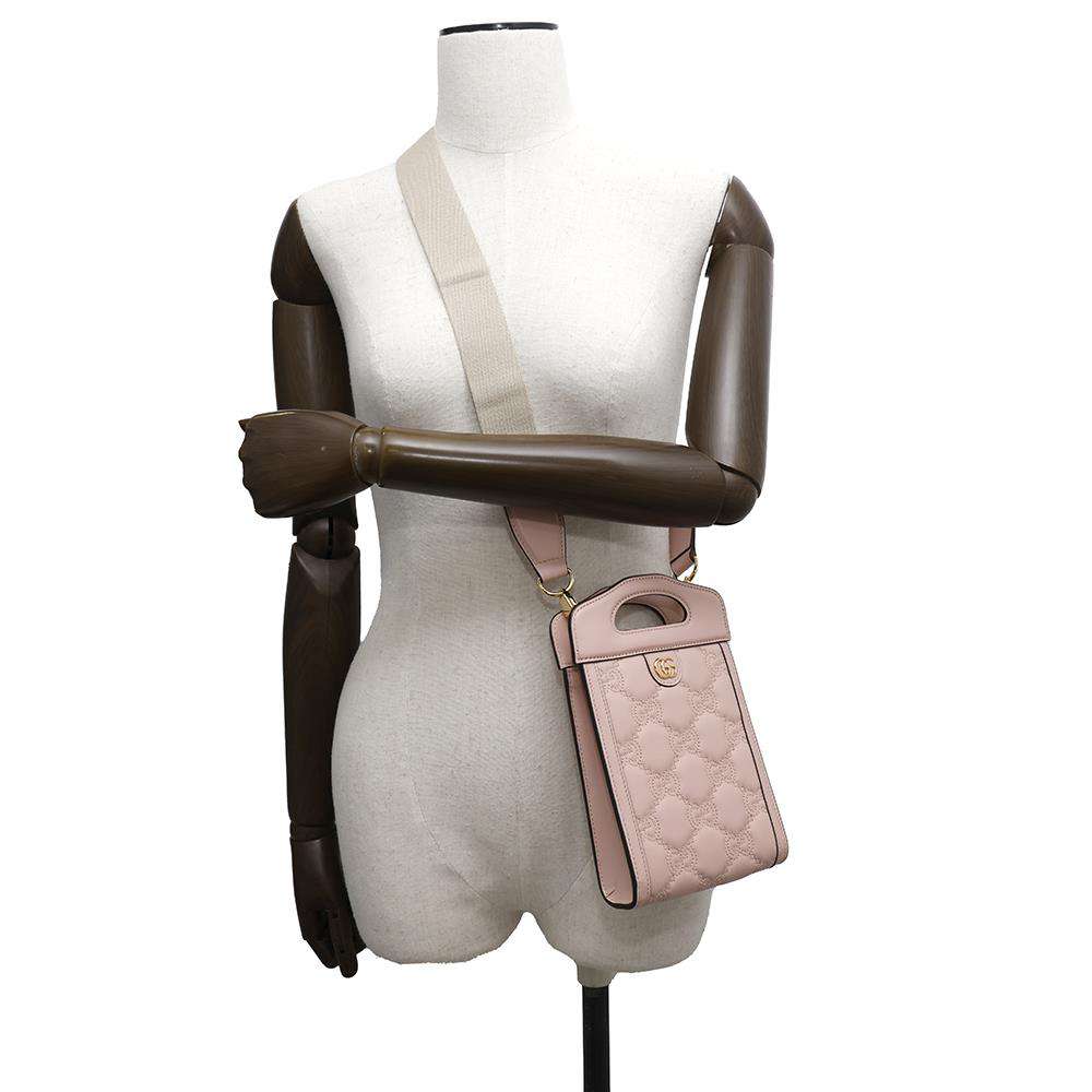 GUCCI GGMatelasse 2WAYHandbag Pink723776 Leather