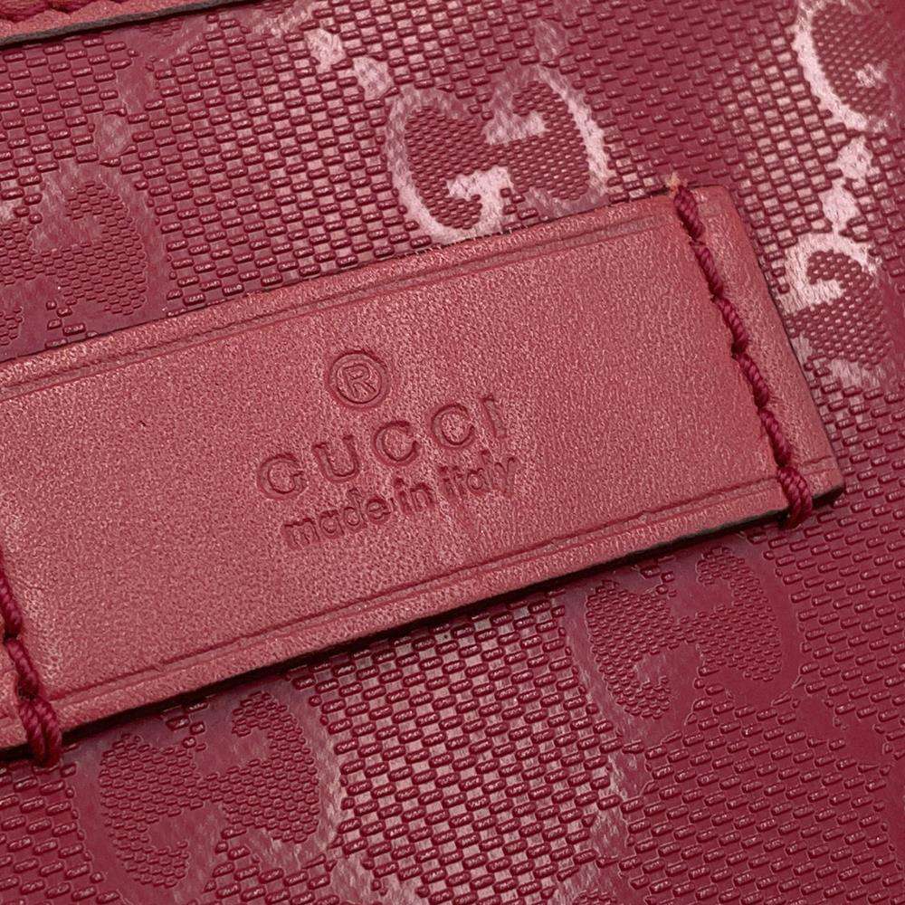 GUCCI GG Imprime Tote Bag Red211137 PVC Leather