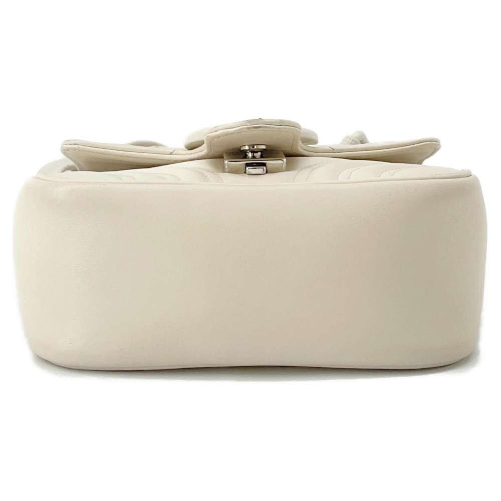 GUCCI GG Marmont 2WAYShoulder White739681 Leather