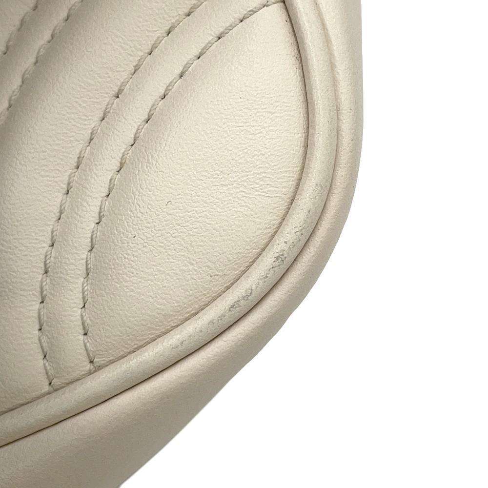 GUCCI GG Marmont 2WAYShoulder White739681 Leather