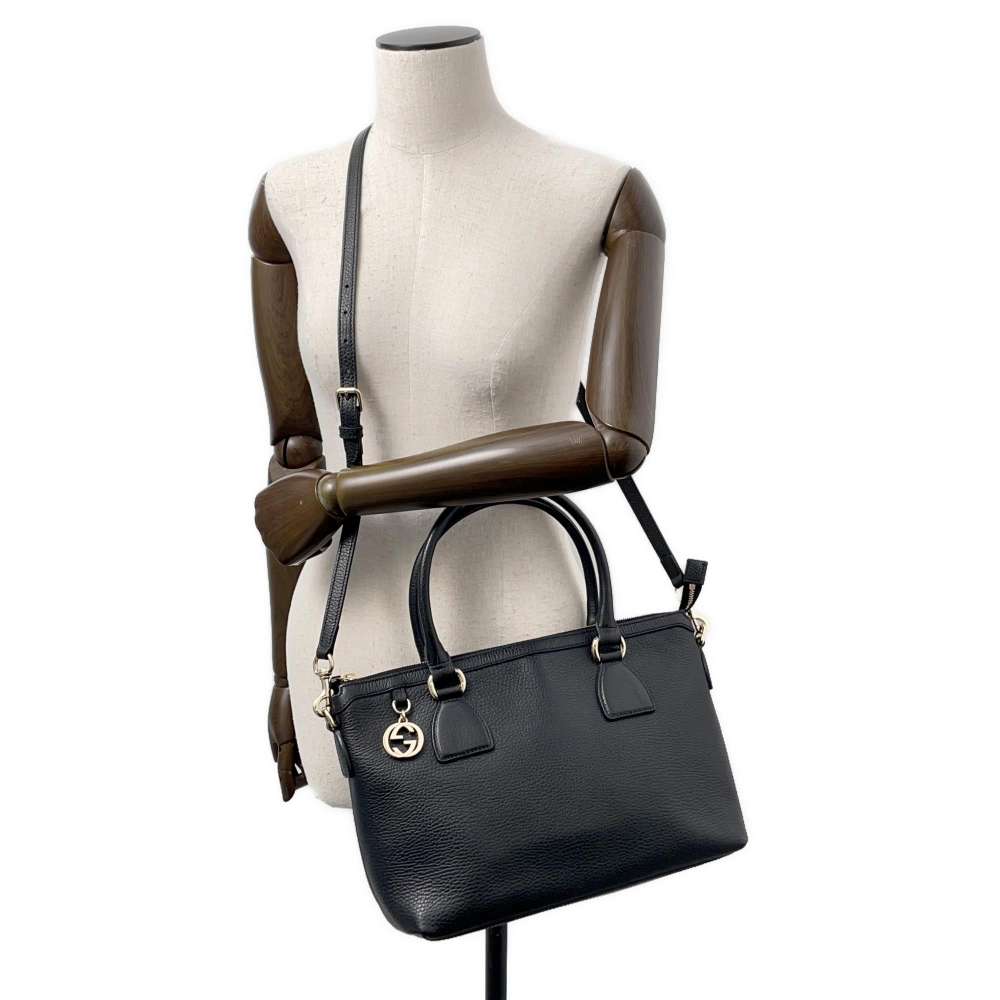 GUCCI Interlocking G 2wayBag Black449659 Leather