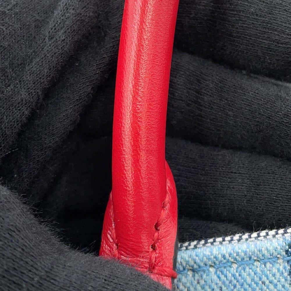 LOUIS VUITTON Onthego Blue/RedM44992 Monogram Denim Leather Size GM