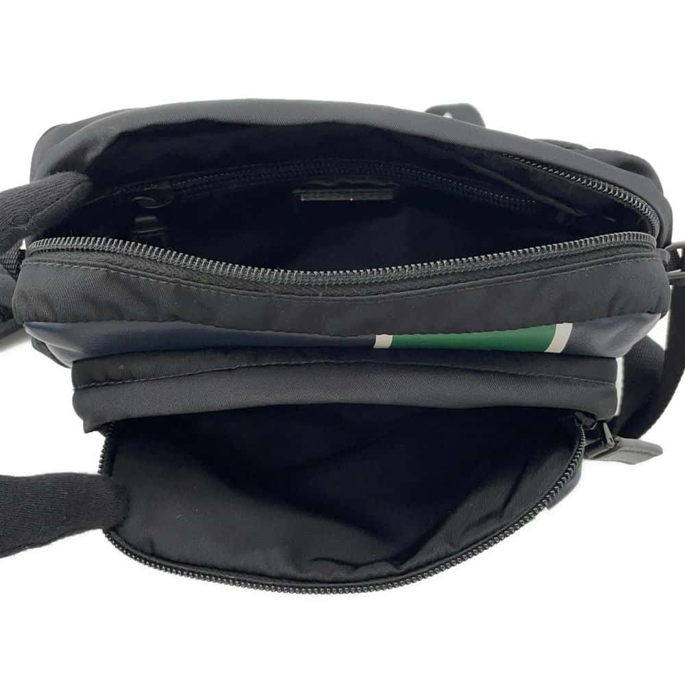 PRADA Cross Body Bag Black/Navy/Green2VH043 Nylon Leather