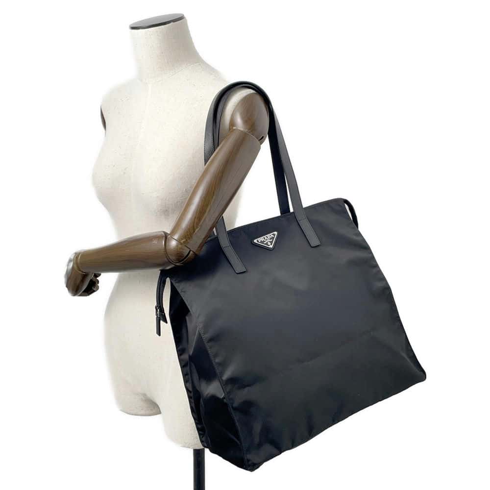PRADA Shopping bag Tote Bag Black1BG132 Nylon
