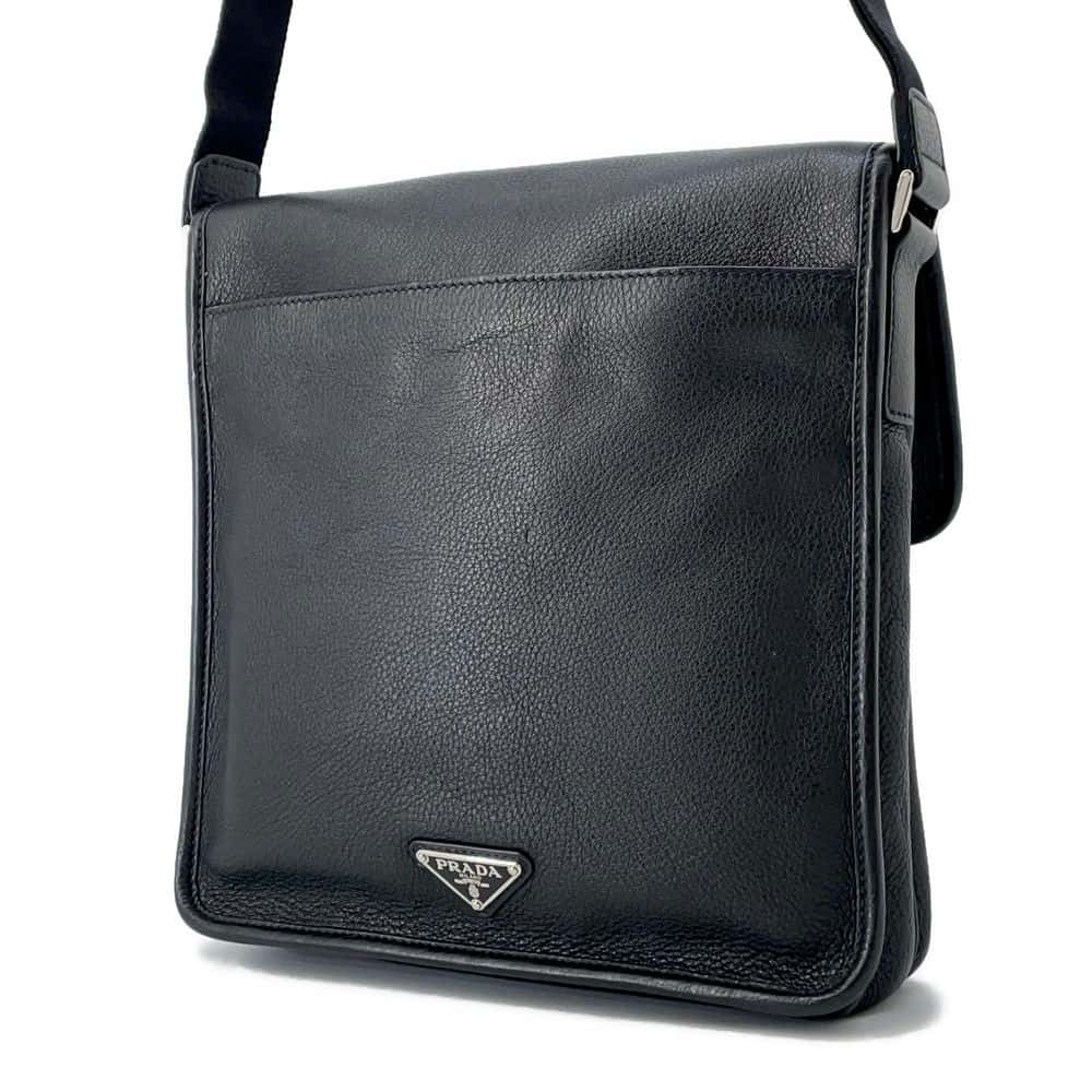 PRADA Shoulder Bag BlackVA1055 Calf Leather