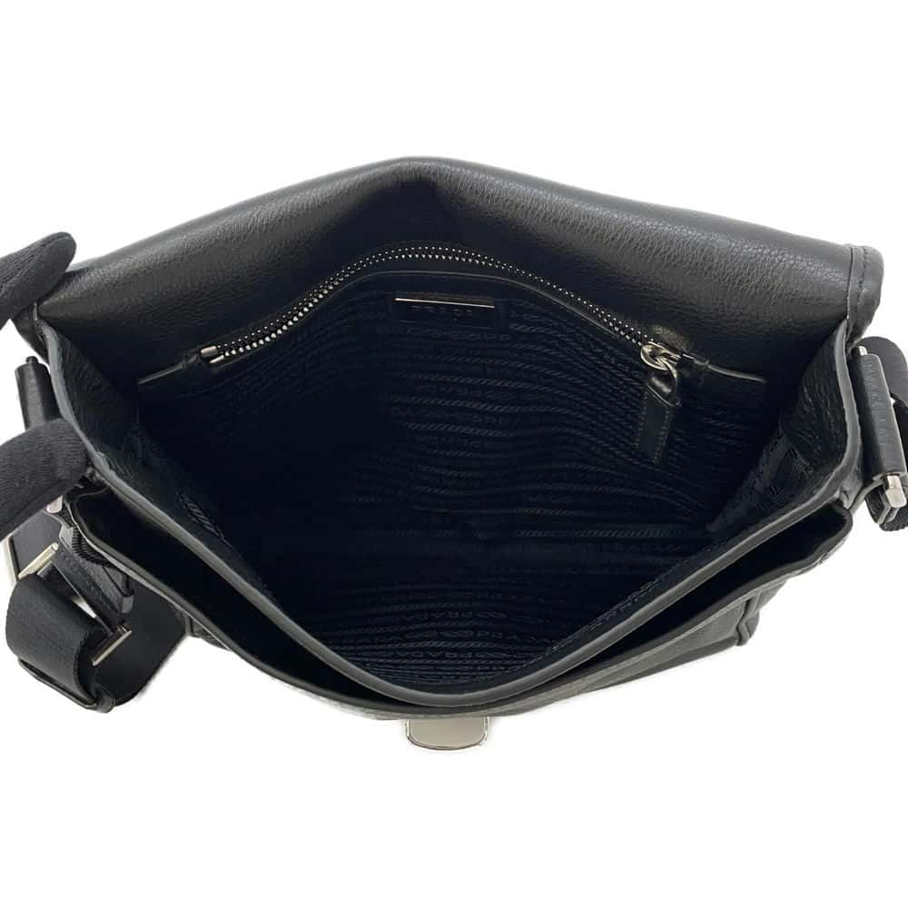 PRADA Shoulder Bag BlackVA1055 Calf Leather