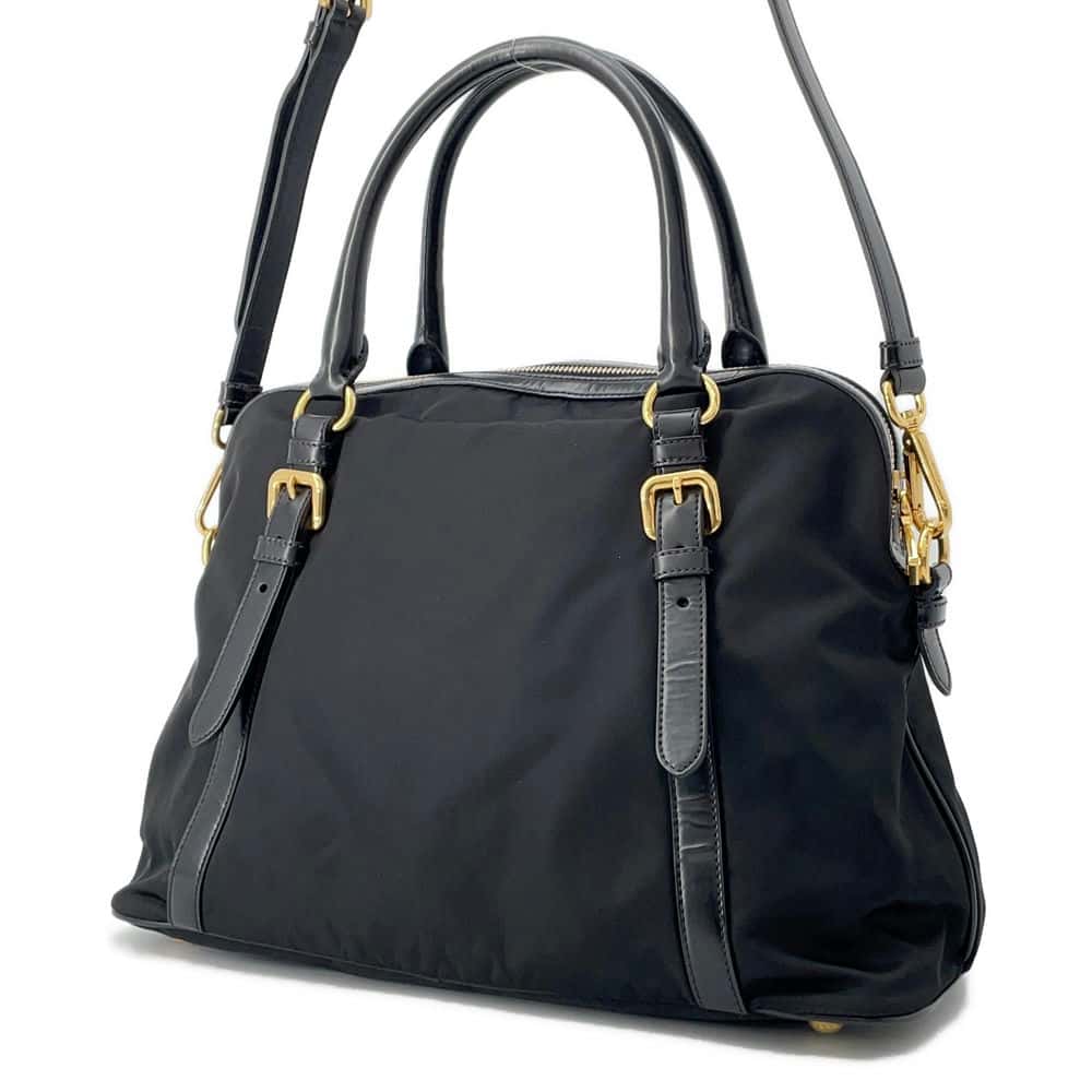 PRADA 2WAYHandbag Black1BB013 Nylon Leather