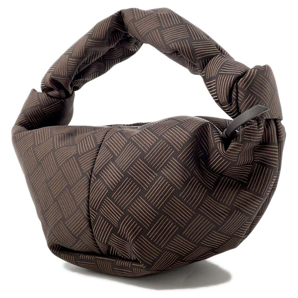 Bottega Veneta Double knot Brown Nylon Size Mini