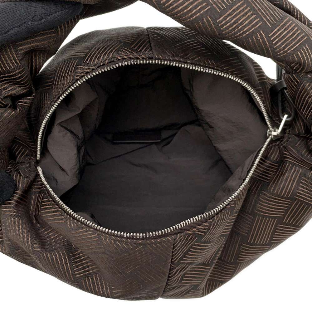 Bottega Veneta Double knot Brown Nylon Size Mini