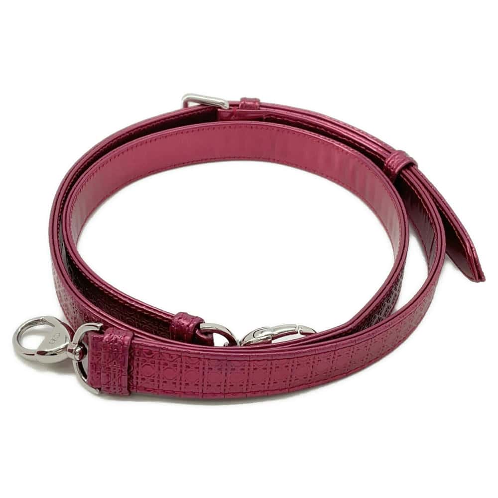 Dior Lady Dior Micro Cannage MetalicPink Patent Leather Size Medium