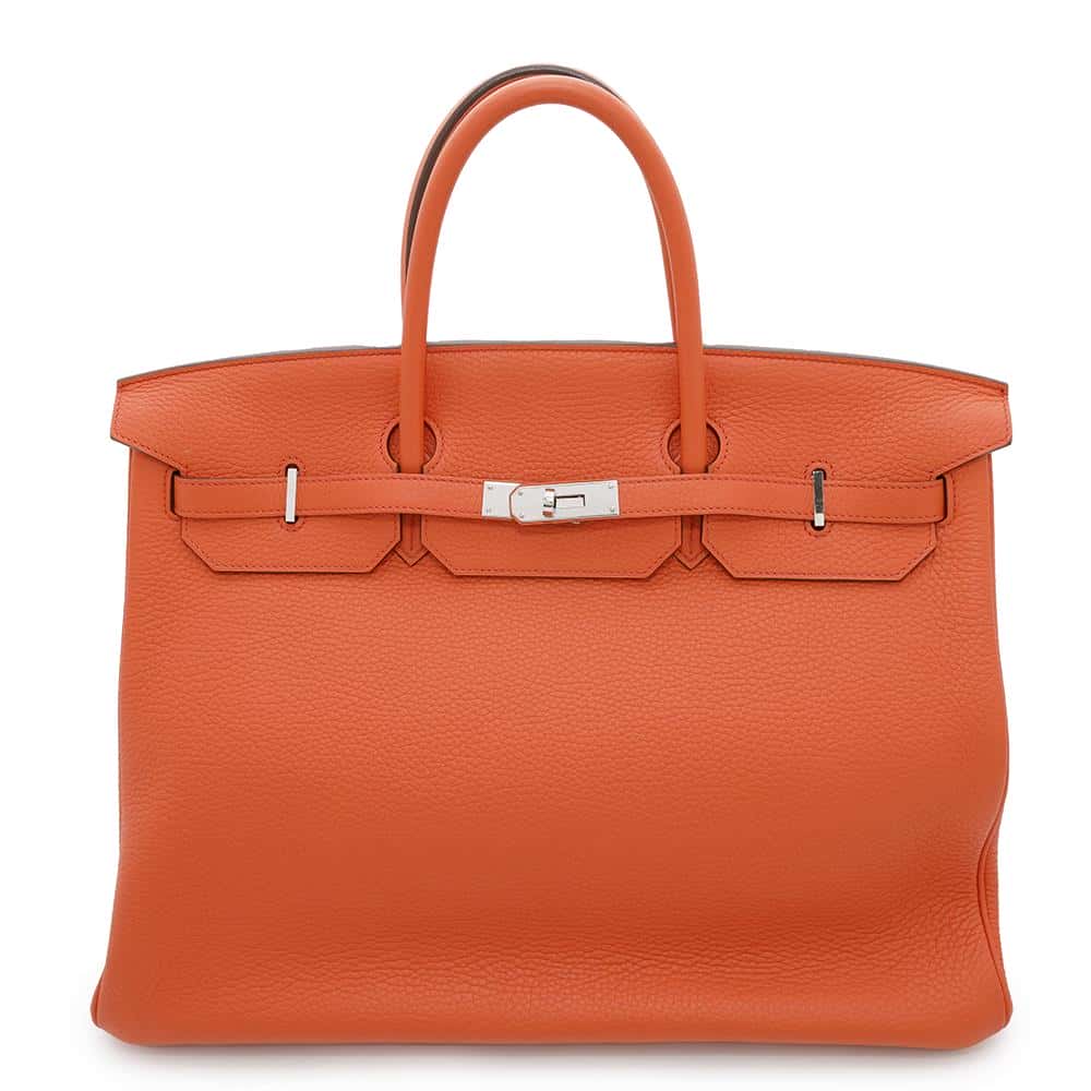 HERMES Birkin Orange Poppy Taurillon Clemence Size 40