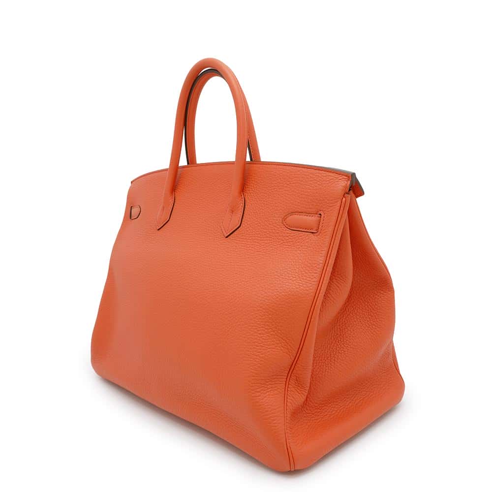 HERMES Birkin Orange Poppy Taurillon Clemence Size 40