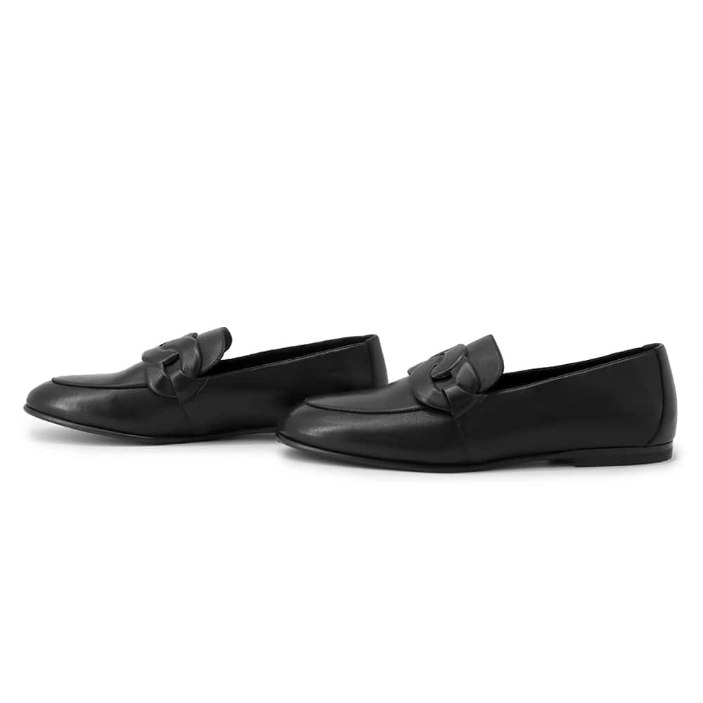 HERMES Mocassins Neost Black Leather Size 37