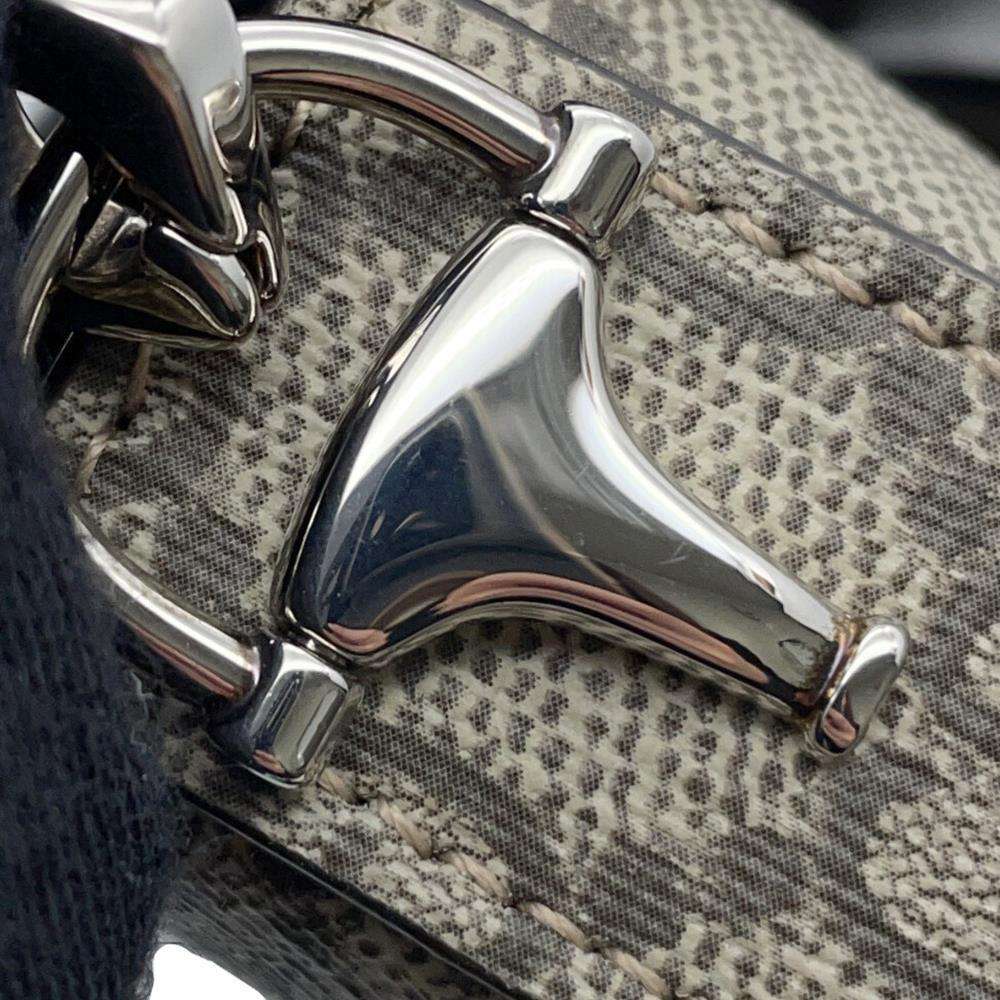 GUCCI Horsebit 1955 Shoulder Bag Beige774209 GG SupremeCanvas Leather Size Mini