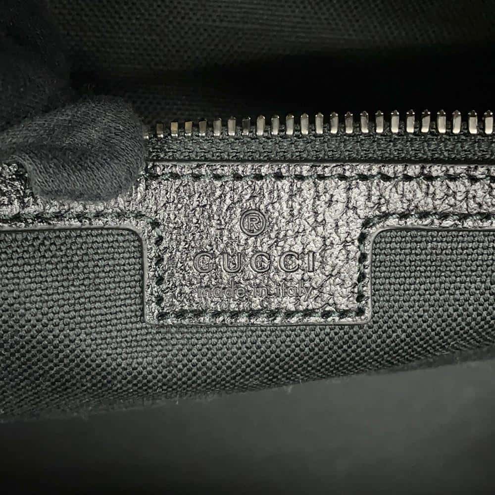 GUCCI Jumbo GG Duffle Travel Bag Black739625 Canvas Leather