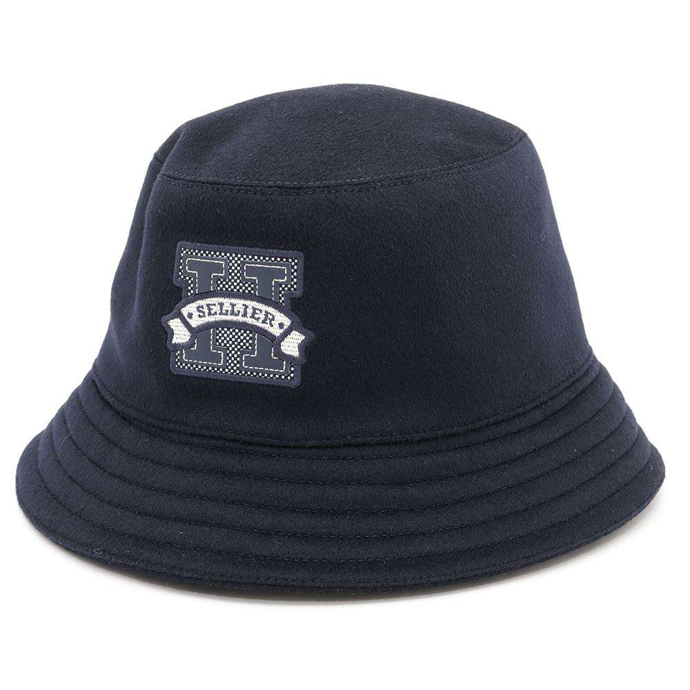 HERMES Bucket Hat Harper Size 58 Navy Cashmere100%