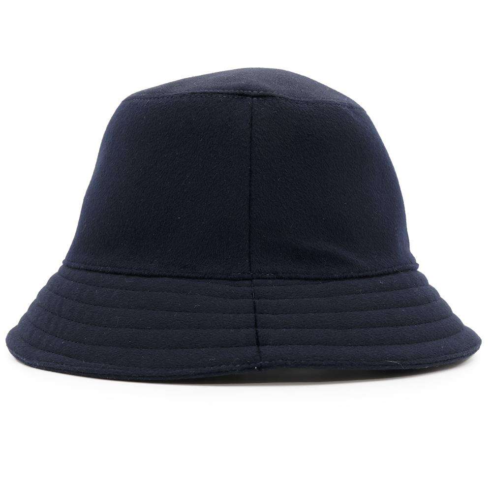 HERMES Bucket Hat Harper Size 58 Navy Cashmere100%