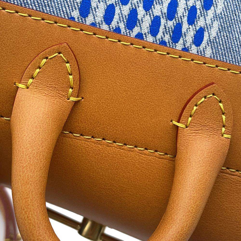 LOUIS VUITTON Nano Steamer MulticolorN00190 LV Birds Damier Denim