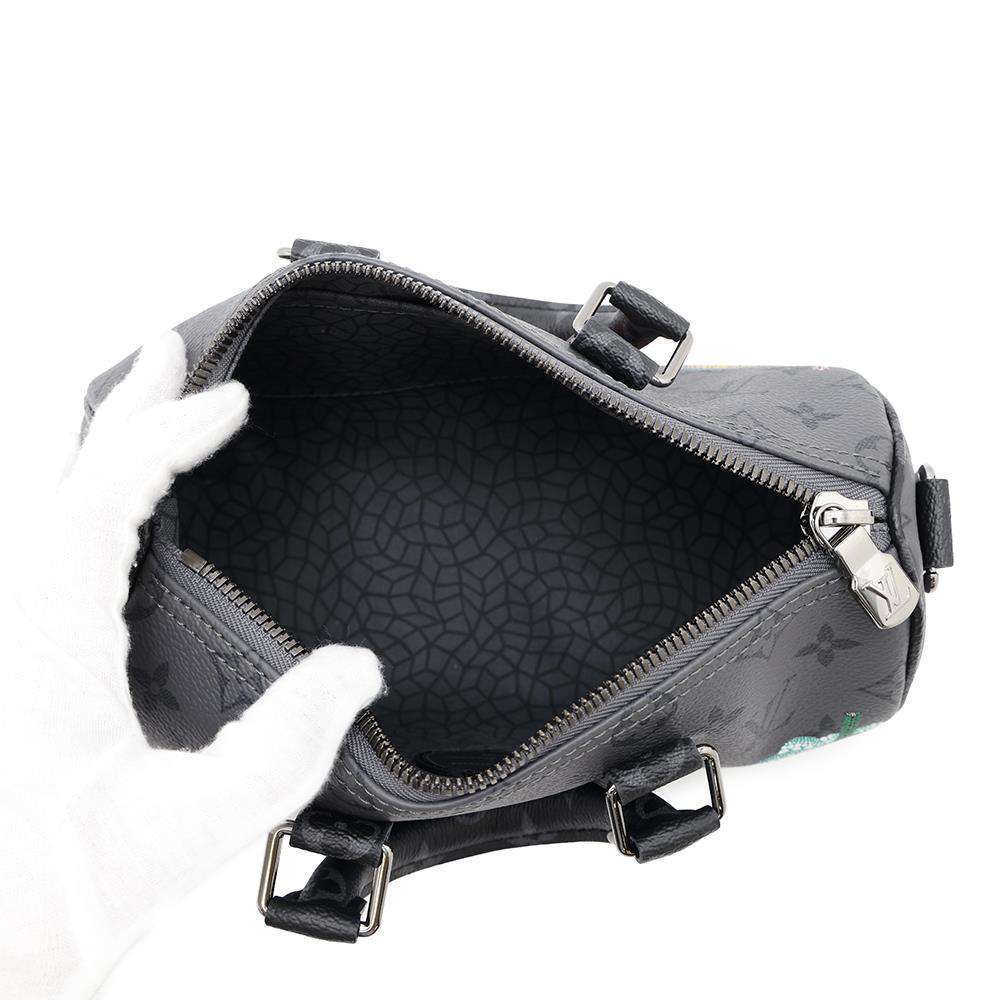 LOUIS VUITTON LVxYK Keepall Bandouliere NoirM46437 Monogram Eclipse Reverse Size 25