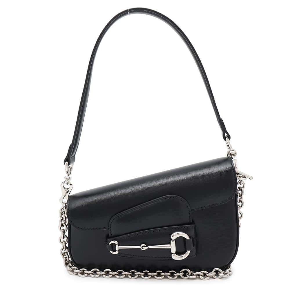 GUCCI Horsebit 1955 Shoulder Bag Black774209 Leather Size Mini