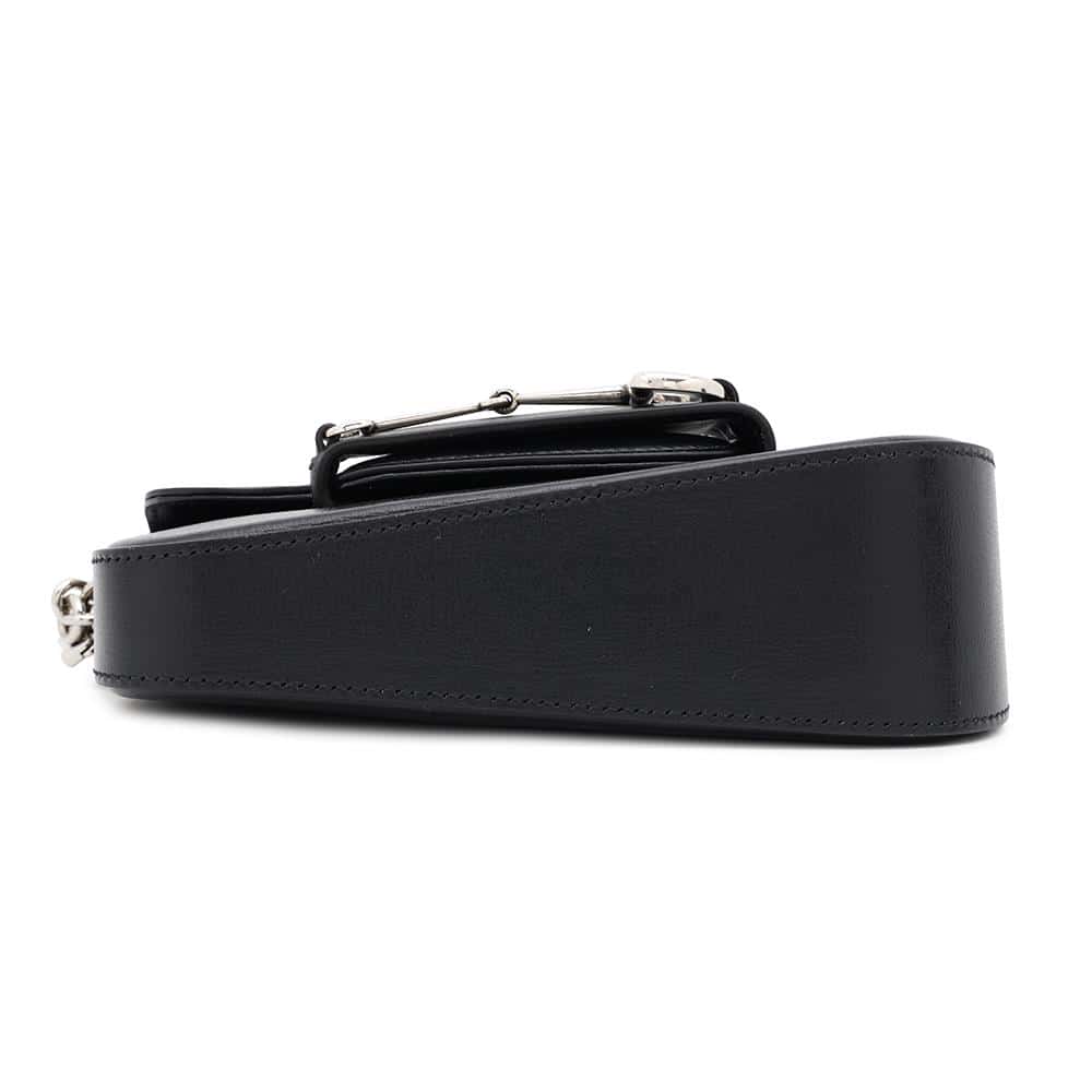 GUCCI Horsebit 1955 Shoulder Bag Black774209 Leather Size Mini