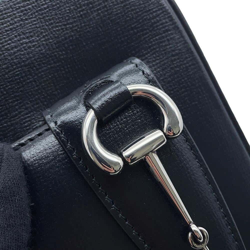GUCCI Horsebit 1955 Shoulder Bag Black774209 Leather Size Mini