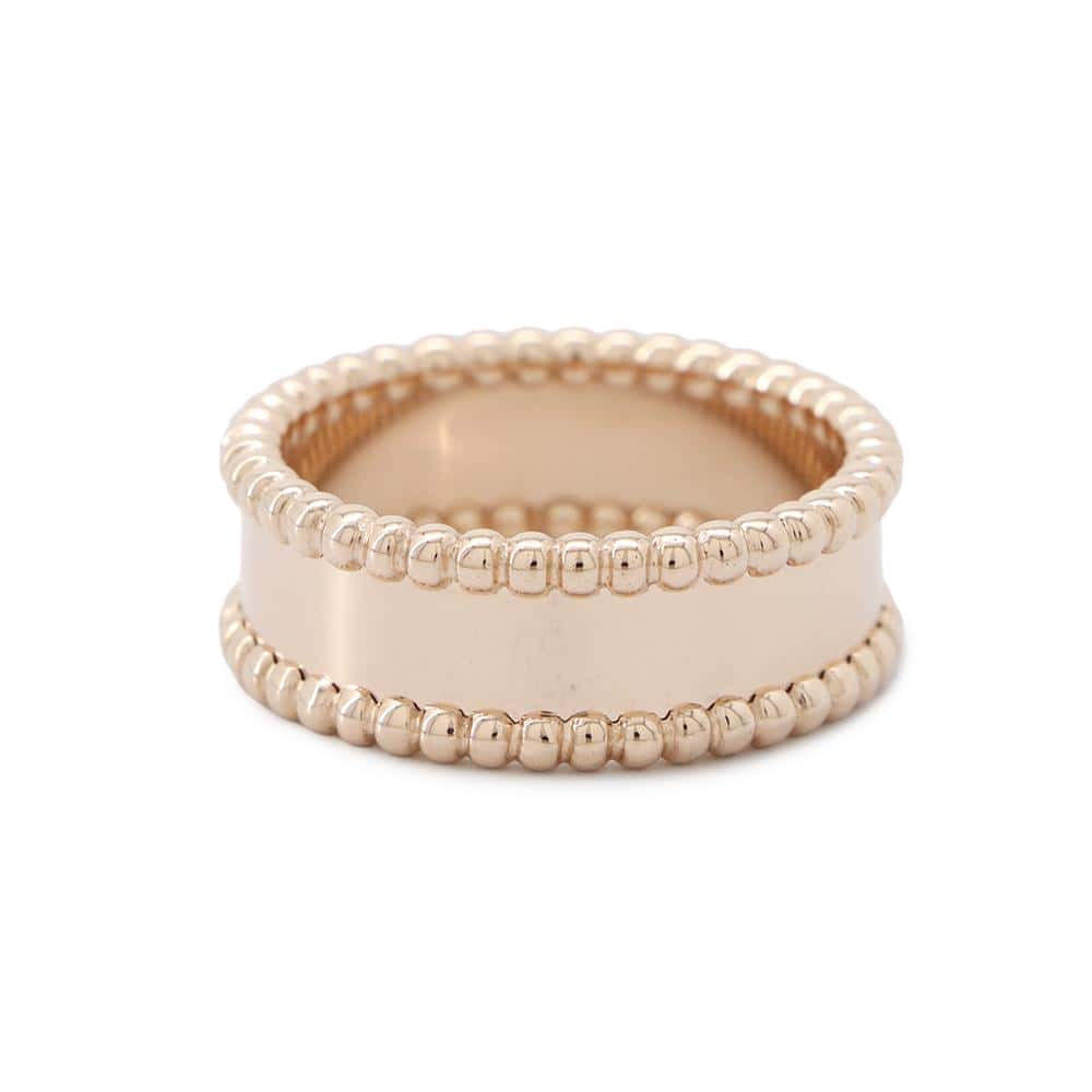 Van Cleef & Arpels Perlée Senior Tulle Ring Size 57/#17VCARN32400 18K Pink Gold