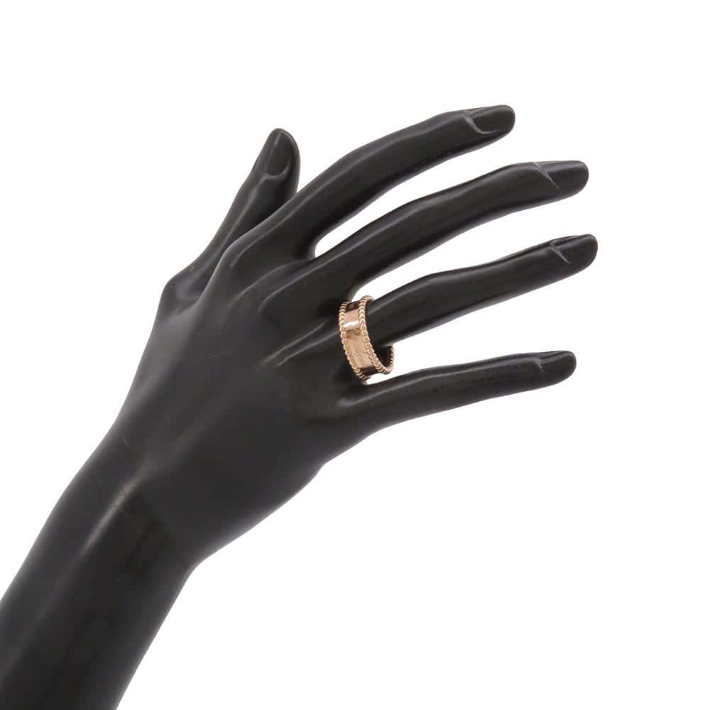 Van Cleef & Arpels Perlée Senior Tulle Ring Size 57/#17VCARN32400 18K Pink Gold
