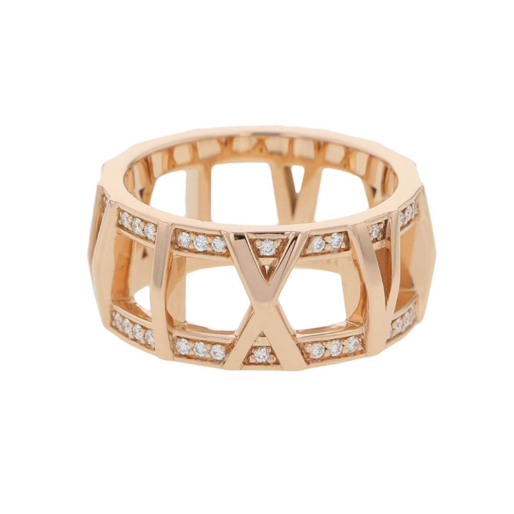 TIFFANY&Co. Atlas X Open Ring Size #11 18K Pink Gold