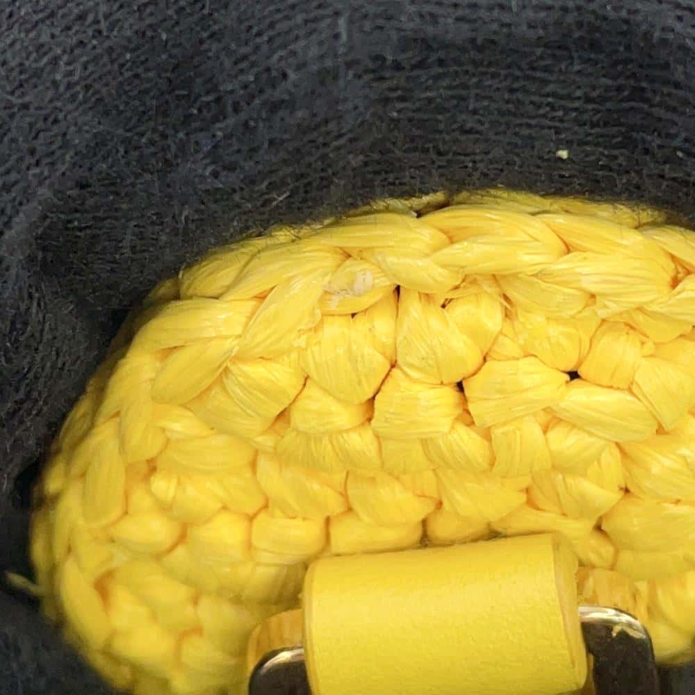 PRADA Re-Edition2005 Shoulder Bag Yellow1BH204 Raffia
