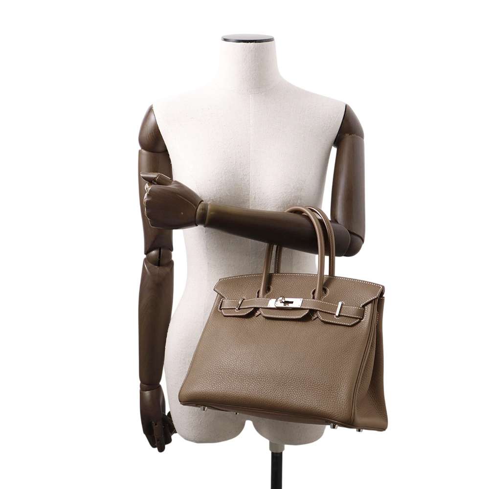 HERMES Birkin Etoupe Togo Leather Size 30
