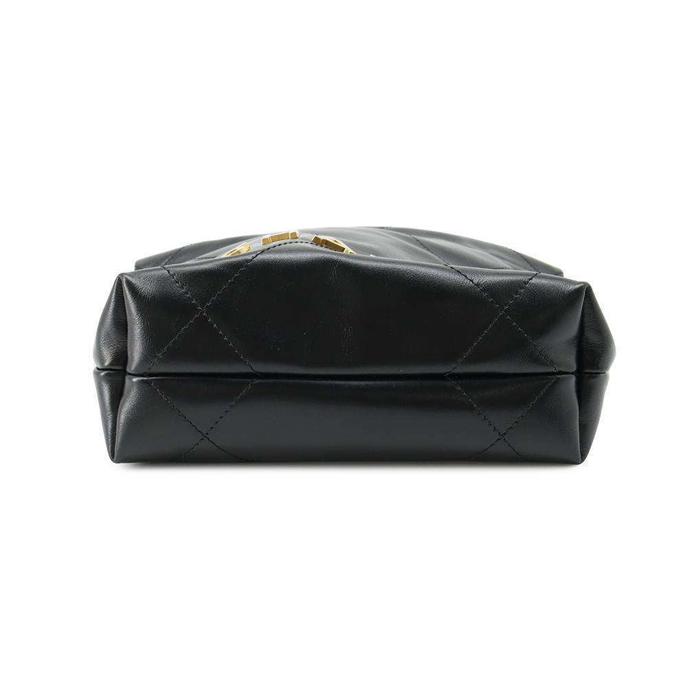 CHANEL CHANEL 22 ChainShoulder BlackAS3980 Shiny Calf Leather Size Mini